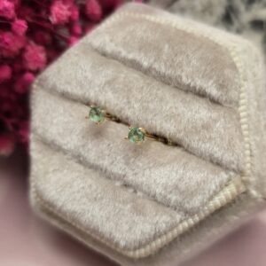 Topitos Oro 18k con Esmeralda 2.5 mm